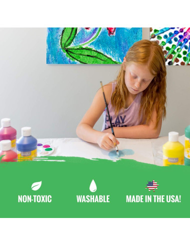 Pintura Tempera Lavable Handy Art 1,89L Blanco y Marrón