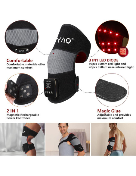 Terapia de Luz Roja Inalámbrica TIAXU para Alivio de Dolor Terapia de Luz Roja Inalámbrica TIAXU para Alivio de Dolor