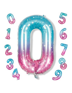 Globo de Número 0 Sirena Isndare 101,6 cm Estrellado