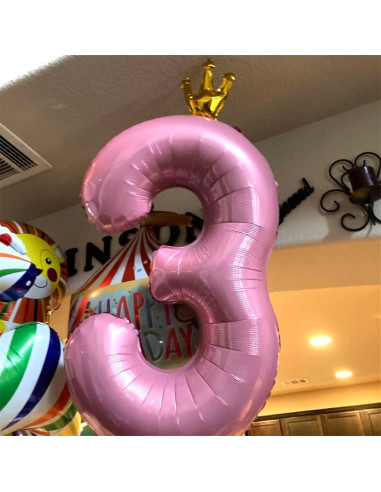 Globo de Número 0 Rosa Claro 101.6 cm para Fiesta