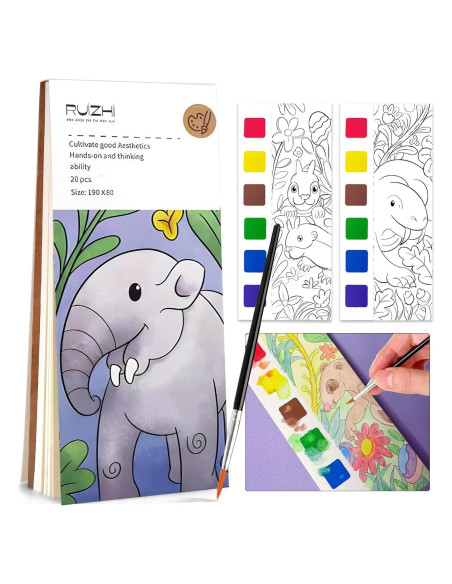 Set de Pintura Acuarela Gamito con Libros para Colorear Animal