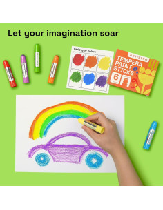 ARTISTRO Pintura Tempera Lavable en Barras - 6 Colores 2