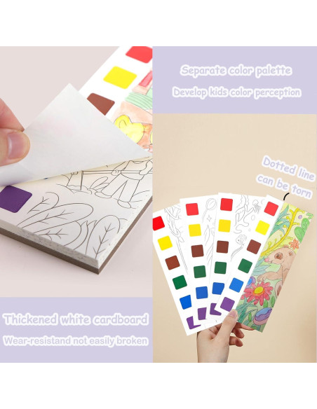 Set de Pintura Acuarela Gamito con Libros para Colorear Animal