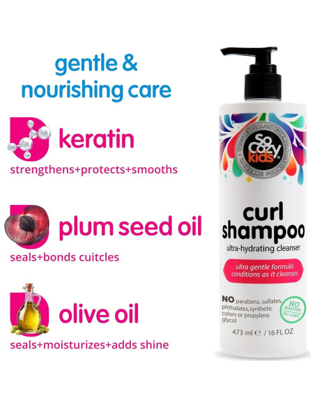 Champú SoCozy Curl para Niños 473ml Hidratante Rizado