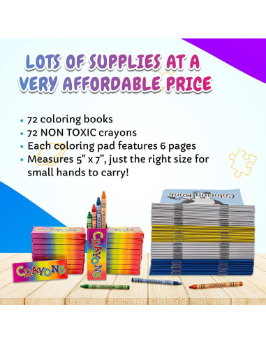 Paquete de 72 Libros para Colorear Mini Bottles N Bags