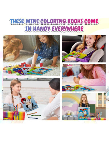Paquete de 72 Libros para Colorear Mini Bottles N Bags