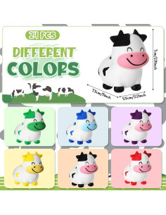 Juguetes Antiestrés de Vaca Wettarn - 12 Piezas 7x7x3.8 cm 2