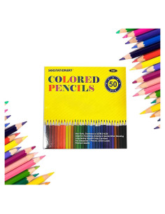 Lápices de Colores SKKSTATIONERY 50Pcs Multicolor 17.78cm