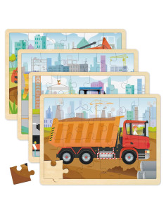 Rompecabezas de Madera MoinKidz 24 Piezas Vehículos 3-5 Años