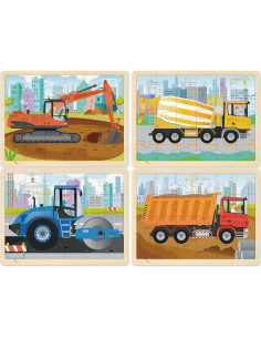 Rompecabezas de Madera MoinKidz 24 Piezas Vehículos 3-5 Años 2