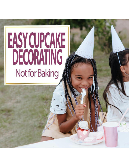 Fundas para Cupcake Confetti Couture Rosa y Azul 24 Pzas