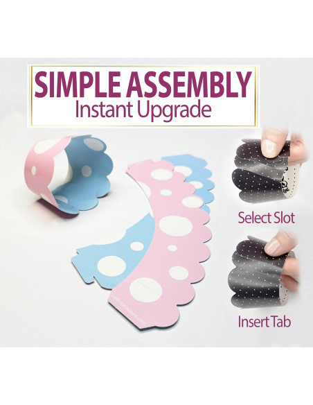 Fundas para Cupcake Confetti Couture Rosa y Azul 24 Pzas