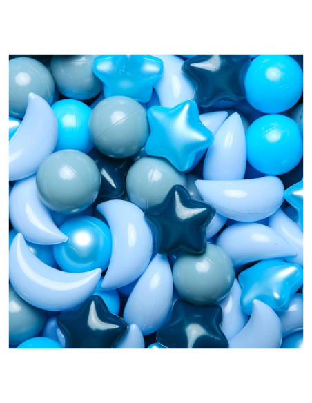 Bolas de Piscina GOGOSO 100pcs Estrellas y Lunas Azul
