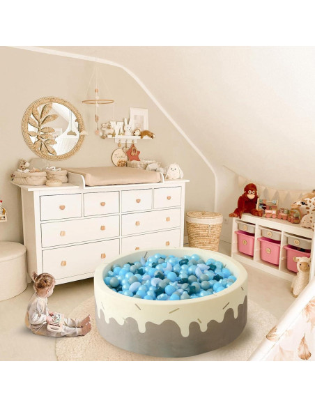 Bolas de Piscina GOGOSO 100pcs Estrellas y Lunas Azul