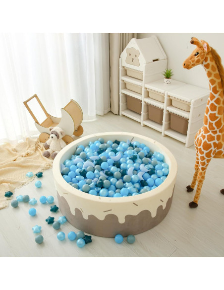 Bolas de Piscina GOGOSO 100pcs Estrellas y Lunas Azul