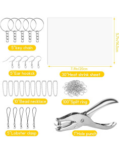 Kit de Manualidades Bouiexye 156 Piezas Papel Termocontraíble 2