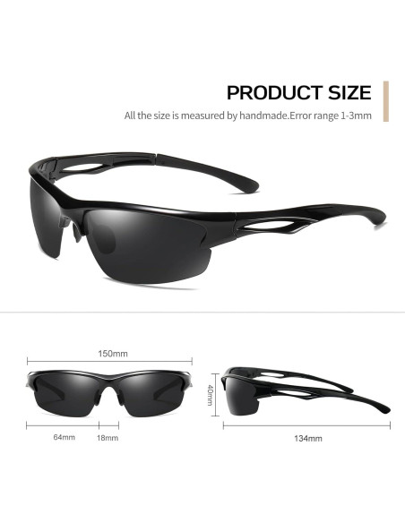 Gafas de sol deportivas Joopin UV400 polarizadas unisex Gafas de sol deportivas Joopin UV400 polarizadas unisex