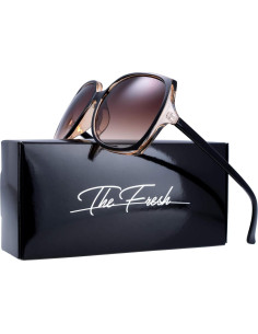 Gafas de Sol Mujer The Fresh Cuadradas UV400 Marrón/Negro 2