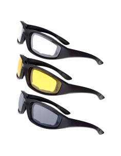 Gafas de Motocicleta The Fresh FR14 UV400 3 Lentes Acolchadas