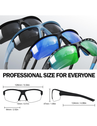 Gafas de sol deportivas DEAFRAIN TR90 polarizadas para ciclismo