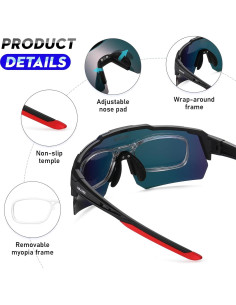 Gafas de Sol Deportivas Polarizadas UV400 para Ciclismo 2