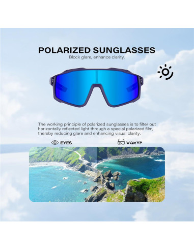 Gafas de sol deportivas WGKVP 5051 UV400 polarizadas