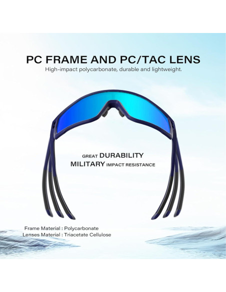 Gafas de sol deportivas WGKVP 5051 UV400 polarizadas