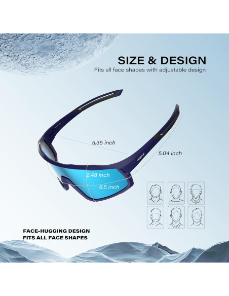 Gafas de sol deportivas WGKVP 5051 UV400 polarizadas