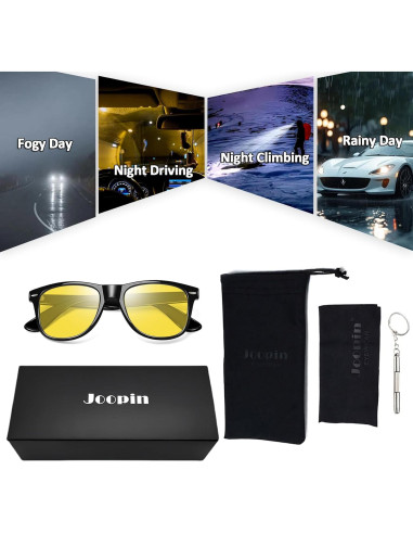 Gafas de sol Joopin cuadradas UV400 para conducción nocturna