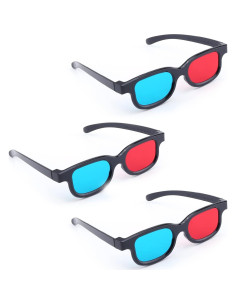 Gafas 3D Othmro 3 Piezas Rojo-Azul Lentes de Resina 2