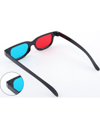 Gafas 3D Othmro 3 Piezas Rojo-Azul Lentes de Resina