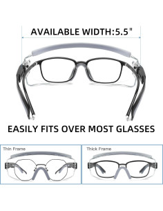 Gafas de Seguridad Antiempañante Ajustables Gris 2