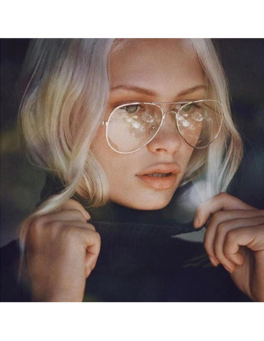 Gafas Aviador EYLRIM Unisex con Lentes Anti Luz Azul