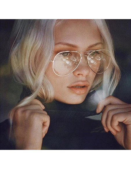 Gafas Aviador EYLRIM Unisex con Lentes Anti Luz Azul