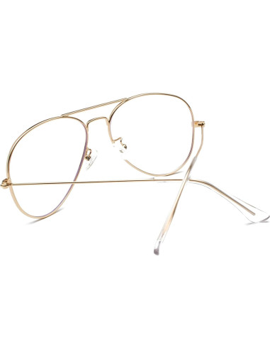 Gafas Aviador EYLRIM Unisex con Lentes Anti Luz Azul