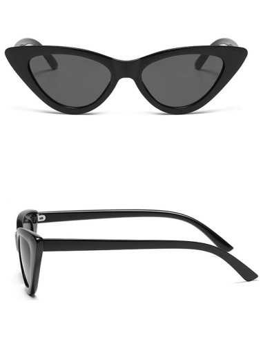 Gafas de Sol Cat Eye Mujeres Vintage Plástico Negro