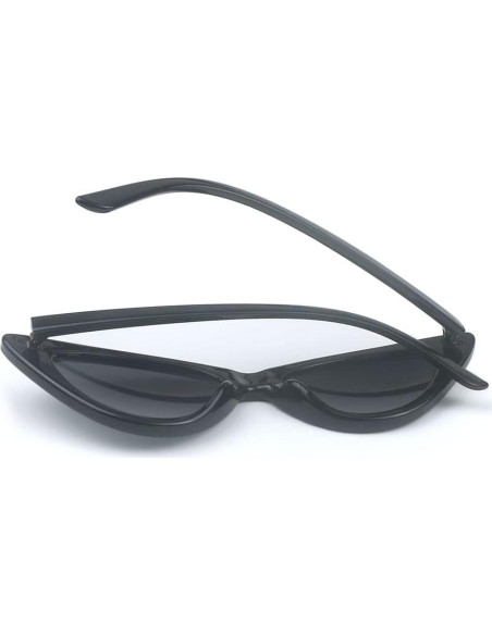 Gafas de Sol Cat Eye Mujeres Vintage Plástico Negro