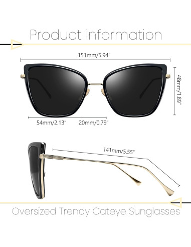 Gafas de sol estilo gato Joopin UV400 para mujeres