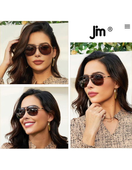 Gafas de Sol Polarizadas Jim Halo Aviador 60mm Paquete 2