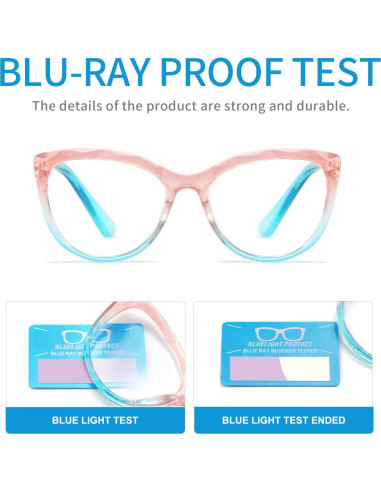 Paquete de 4 Gafas de Lectura Yuluki +3.0 Luz Azul Mujer