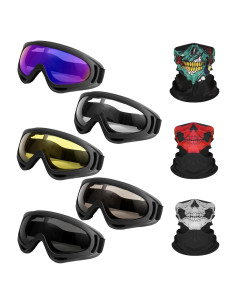 Gafas de Motocicleta YISUGOOC 5 Pares UV Protección