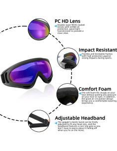 Gafas de Motocicleta YISUGOOC 5 Pares UV Protección 2