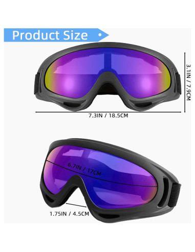 Gafas de Motocicleta YISUGOOC 5 Pares UV Protección