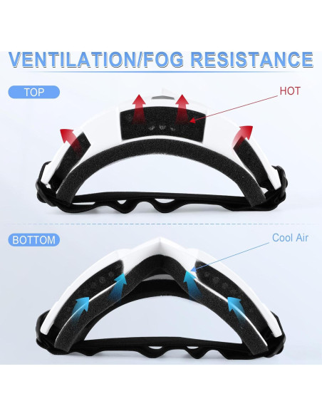 Gafas de Motocross SINGARO 2 Paquetes a Prueba de Viento