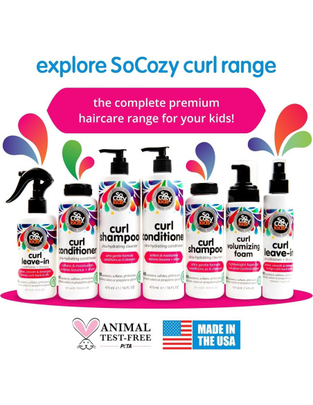 Champú SoCozy Curl para Niños 473ml Hidratante Rizado