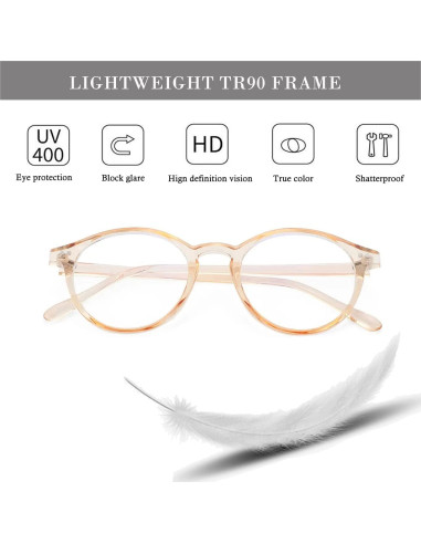 Gafas Vintage HJSTES Bloqueo Luz Azul Unisex 52mm