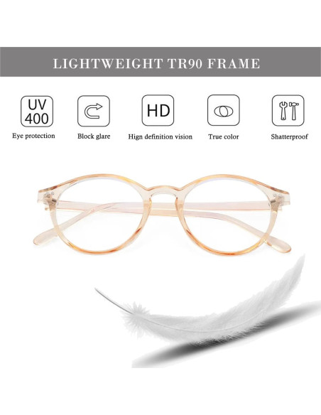 Gafas Vintage HJSTES Bloqueo Luz Azul Unisex 52mm