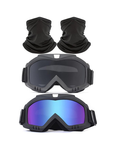 Gafas de Motocross Immoono 2 Pcs con Bufanda para el Cuello