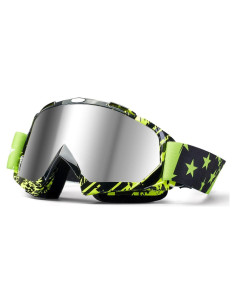 Gafas de Motocross ATV - Antivaho y UV400 - Negro Verde