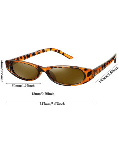 Gafas de Sol Rectangulares Retro 3 Pares Estilo 80s 2